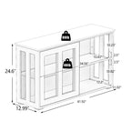 sumyeg Mueble de cocina con puerta de cristal para despensa o comedor
