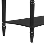 Mesa Consola Media Luna de Granja, Mesa Auxiliar Rústica, Mesa de Sofá para Entrada con Cajón y Estante