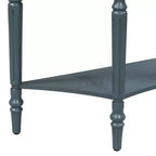 Mesa Consola Media Luna de Granja, Mesa Auxiliar Rústica, Mesa de Sofá para Entrada con Cajón y Estante