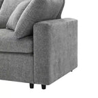 Sofá Cama Nuboso Modular de Chenilla de 6 Piezas con Otomana