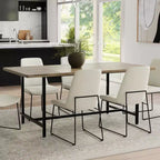 Mesa de comedor rectangular moderna e industrial de 72 pulgadas de ancho Portage Wood & Metal