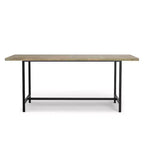 Mesa de comedor rectangular moderna e industrial de 72 pulgadas de ancho Portage Wood & Metal