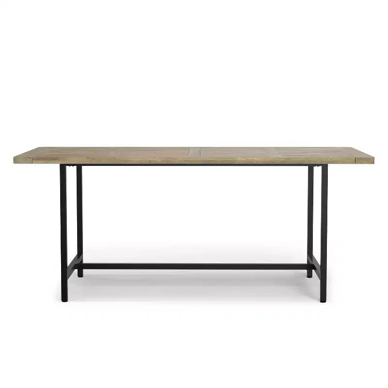 Mesa de comedor rectangular moderna e industrial de 72 pulgadas de ancho Portage Wood & Metal