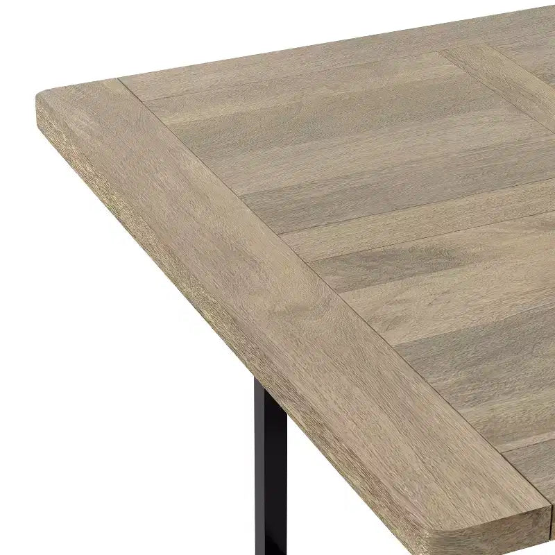 Mesa de comedor rectangular moderna e industrial de 72 pulgadas de ancho Portage Wood & Metal