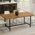 Mesa de comedor rectangular moderna e industrial de 72 pulgadas de ancho Portage Wood & Metal