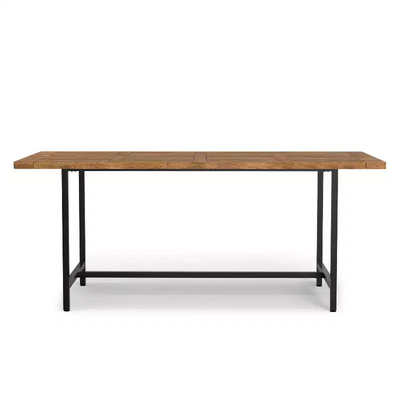 Mesa de comedor rectangular moderna e industrial de 72 pulgadas de ancho Portage Wood & Metal