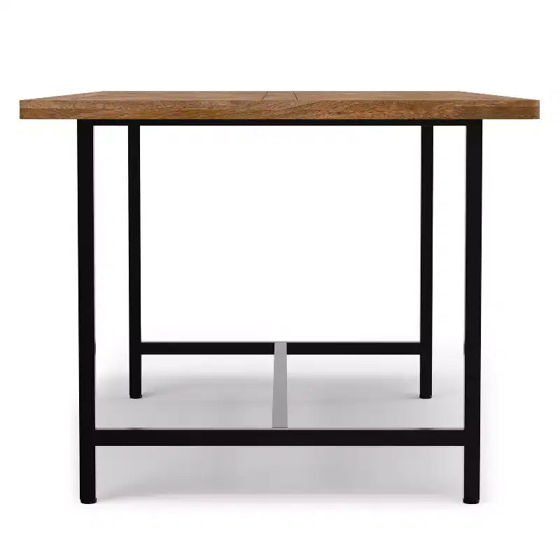 Mesa de comedor rectangular moderna e industrial de 72 pulgadas de ancho Portage Wood & Metal