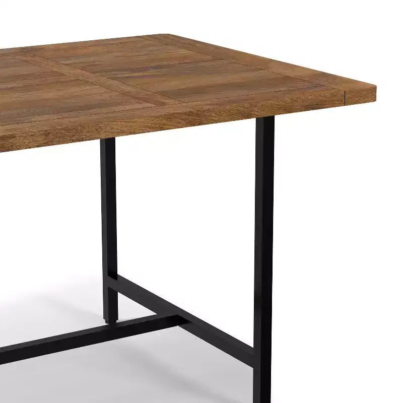 Mesa de comedor rectangular moderna e industrial de 72 pulgadas de ancho Portage Wood & Metal