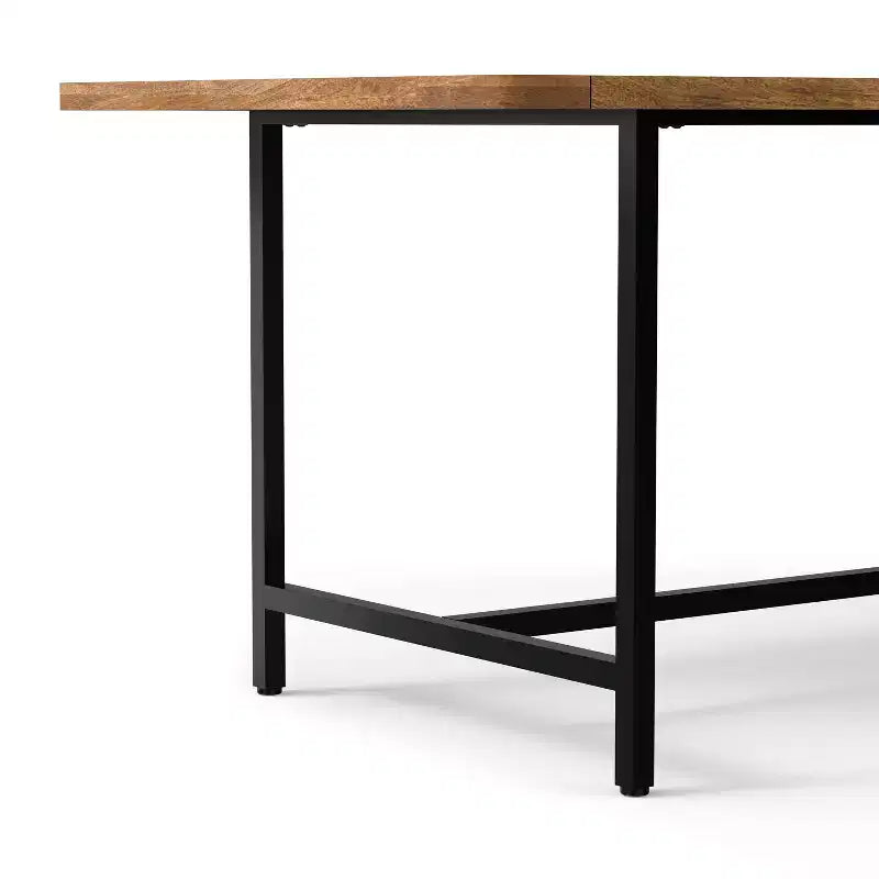 Mesa de comedor rectangular moderna e industrial de 72 pulgadas de ancho Portage Wood & Metal