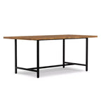 Portage wood & Metal 72 inch Wide Rectangle Modern Industrial Dining Table