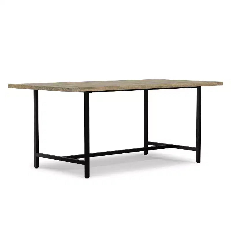 Mesa de comedor rectangular moderna e industrial de 72 pulgadas de ancho Portage Wood & Metal