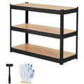 Storage Shelves, 3 Tier Heavy Duty Adjustable Metal Shelving Unit, Industrial Utility Rack for Garage Warehouse Pantry Closet