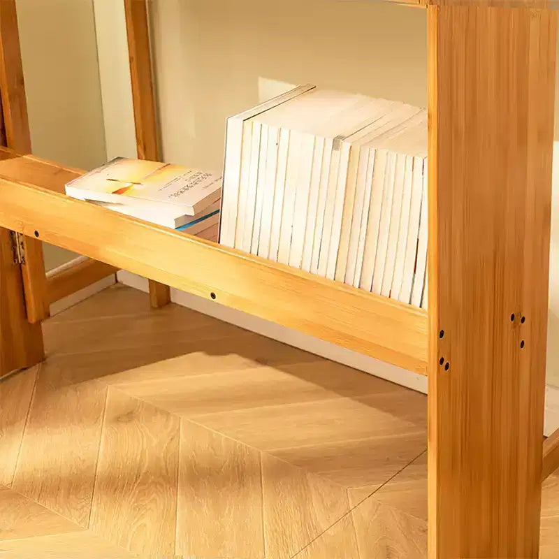 NAYSAYE Escritorio plegable, mesa de ordenador que ahorra espacio, mesa auxiliar para espacios pequeños, oficina en casa, dormitorio, residencia, natural, marrón, 32.68*21.26*29.92