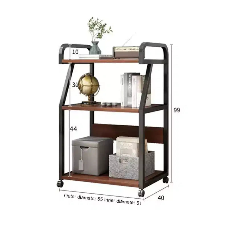 Soporte para impresora de 3 niveles con ruedas GustoWave, mesa para impresora móvil con estante de almacenamiento, carrito para impresora con ruedas para uso en oficina y oficina en casa