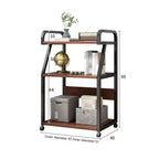 Soporte para impresora de 3 niveles con ruedas GustoWave, mesa para impresora móvil con estante de almacenamiento, carrito para impresora con ruedas para uso en oficina y oficina en casa