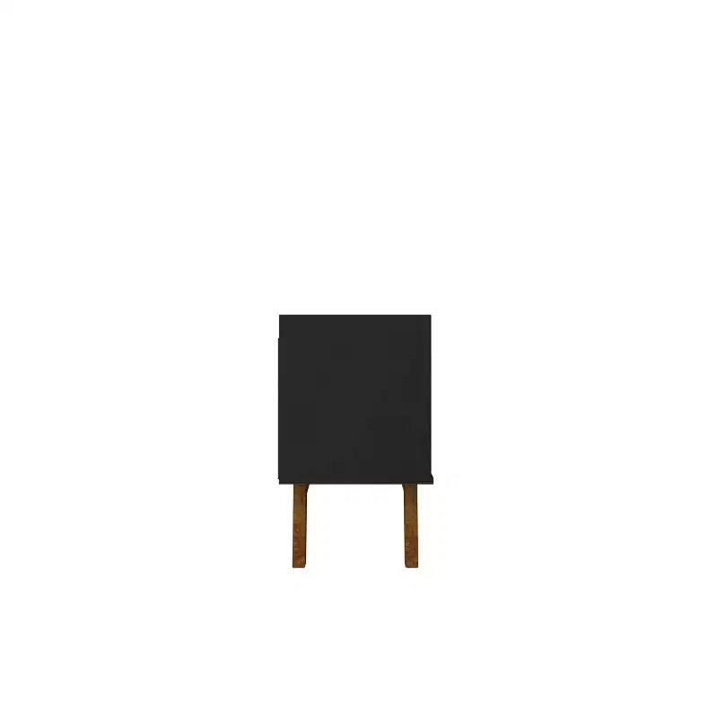 Mueble de TV moderno de mediados de siglo con 4 estantes para televisores de hasta 70", gestión de cables