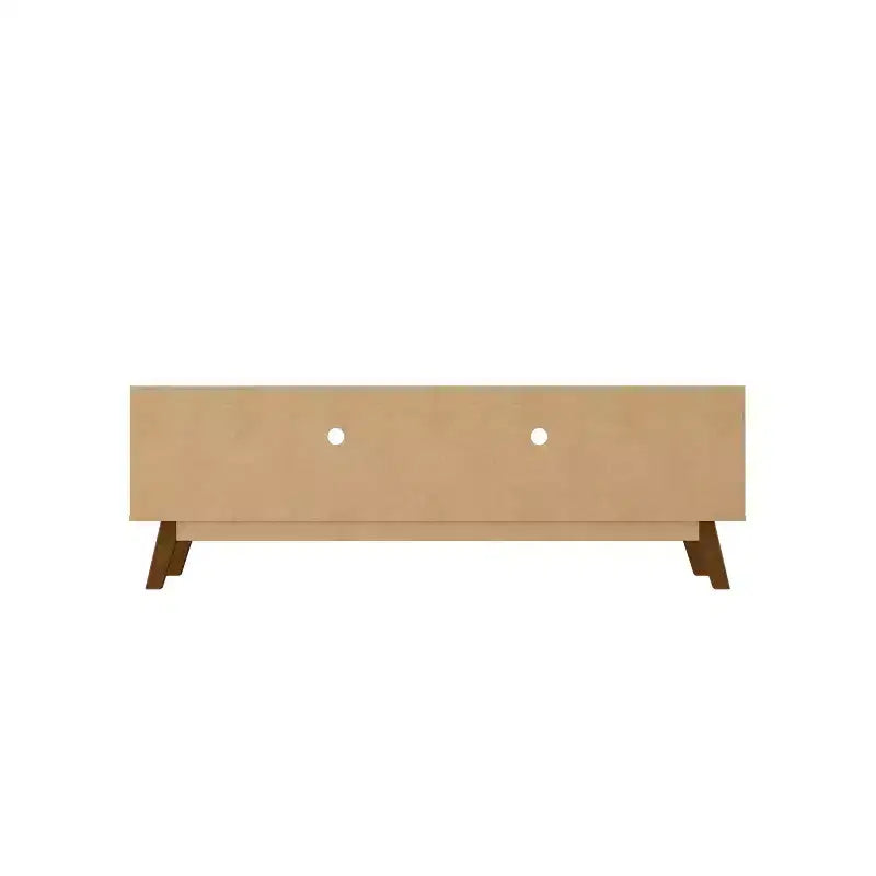 Mueble de TV moderno de mediados de siglo con 4 estantes para televisores de hasta 70", gestión de cables