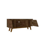 Mueble de TV Marcus Mid-Century Modern con 4 estantes para televisores de hasta 55", marrón rústico