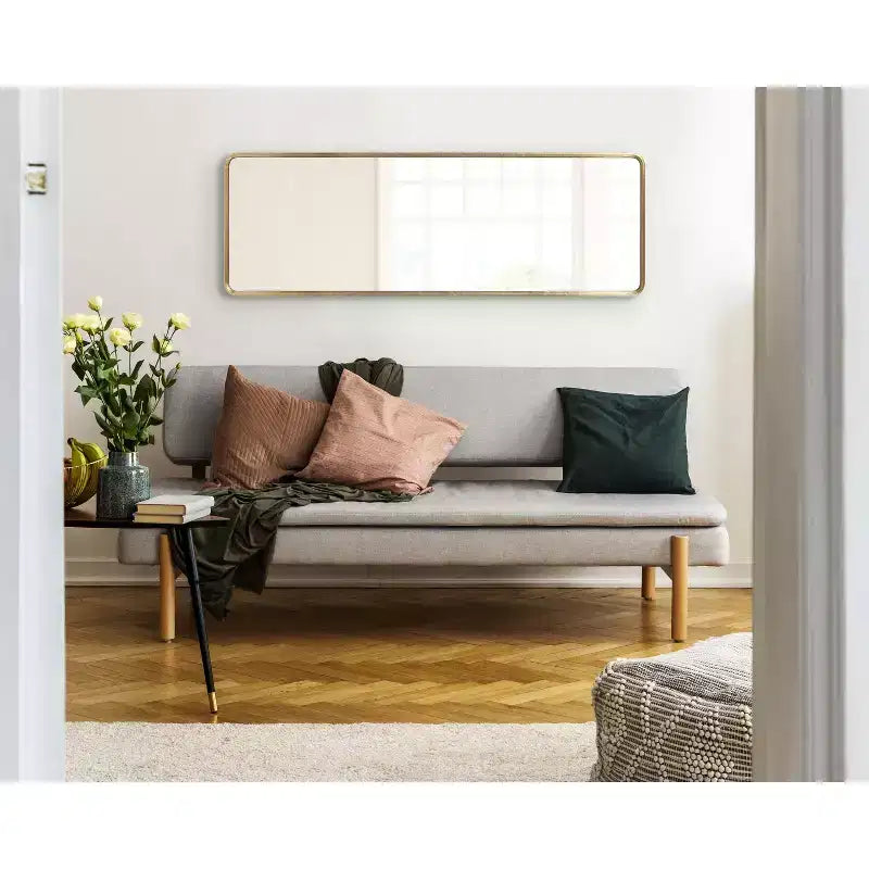 Espejo de Pared Rectangular con Marco Redondo Caskill
