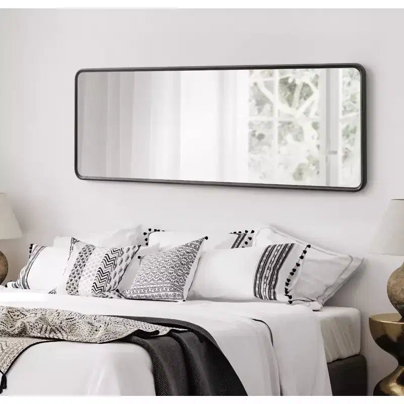 Espejo de Pared Rectangular con Marco Redondo Caskill
